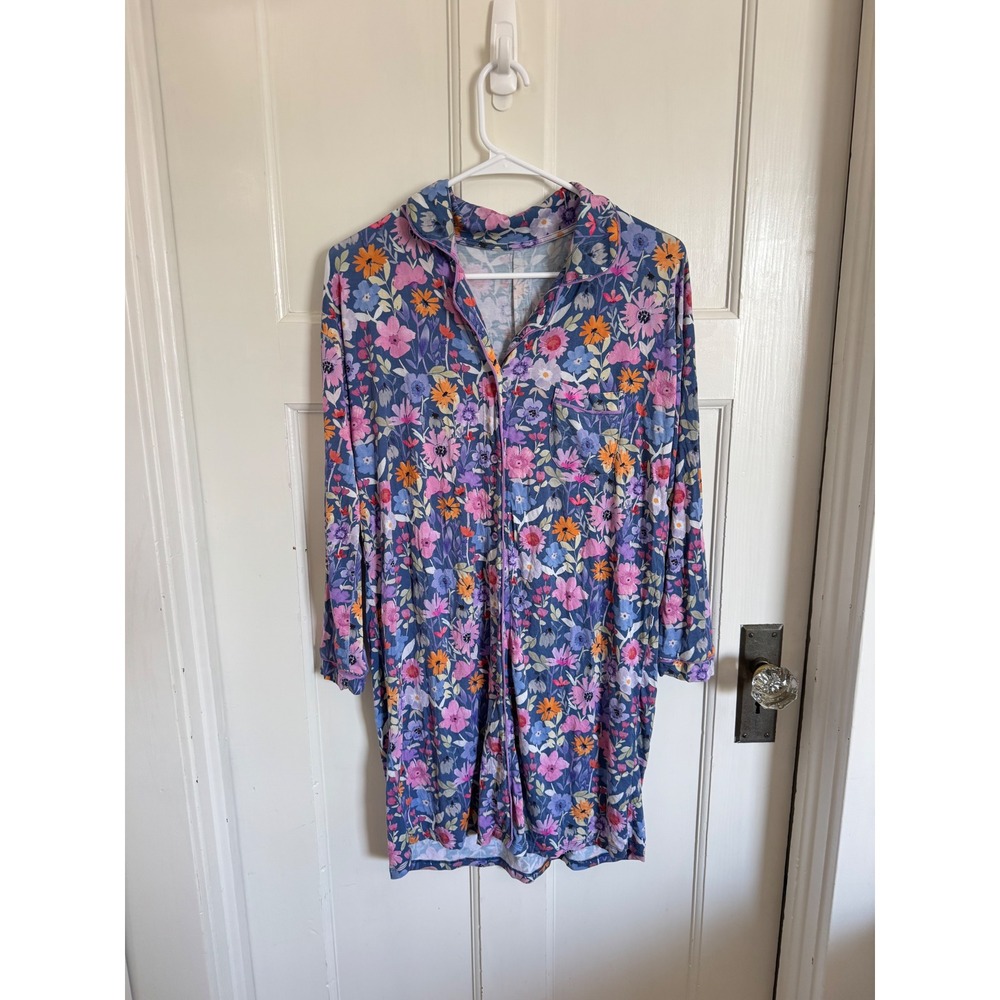 Little Sleepies women's Dusk Blooms long sleeve sleep shirt size small